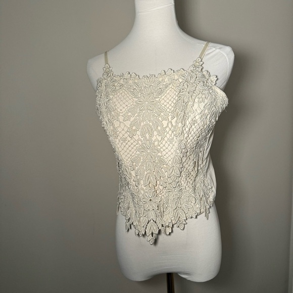 Flora nikrooz handmade lace eyelet corset  XL - Picture 2 of 7